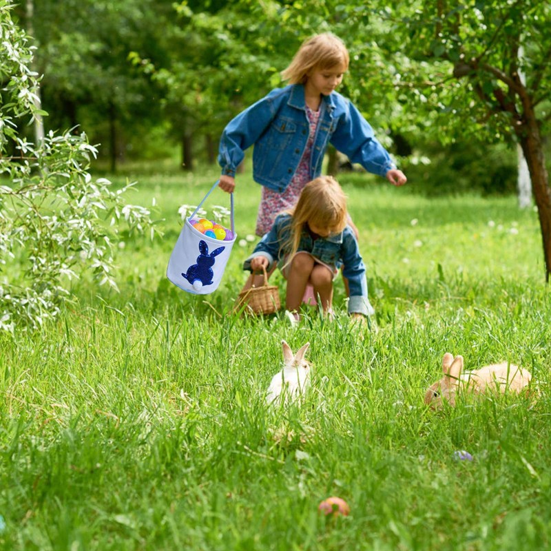 Poptrend Poptrend Easter Basket Bags,Easter Eggs/Gift Baskets for Kids,Bunny Tote