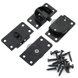 Juego de 2 piezas de componentes de hardware de gabinete corredizo negro para el hogar, armario de puerta corredera, polea de nailon, rueda colgante, armario, muebles para armario, puertas correderas