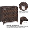 Laundry Hamper with 3 Removable Liner Bags; 132L Handwoven Rattan