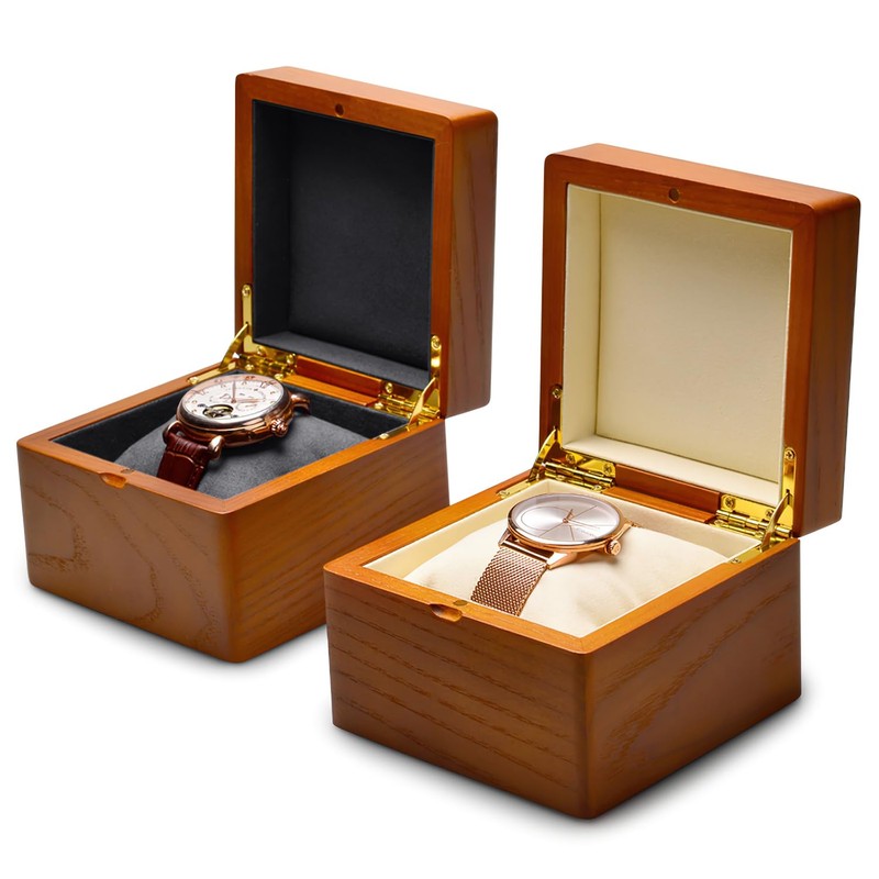 Oirlv Wooden Watch Box Elegant Watch Organiser Case for Birthday
