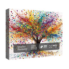 Colorful Tree of Life Puzzle for Adult 1000 Piece, Rainbow Gradient Tree Jigsaw Puzzle, Abstract Art Puzzle for Home Decor