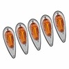 12V 24V 5 Pcs Amber Cab Roof Marker Lights Waterproof
