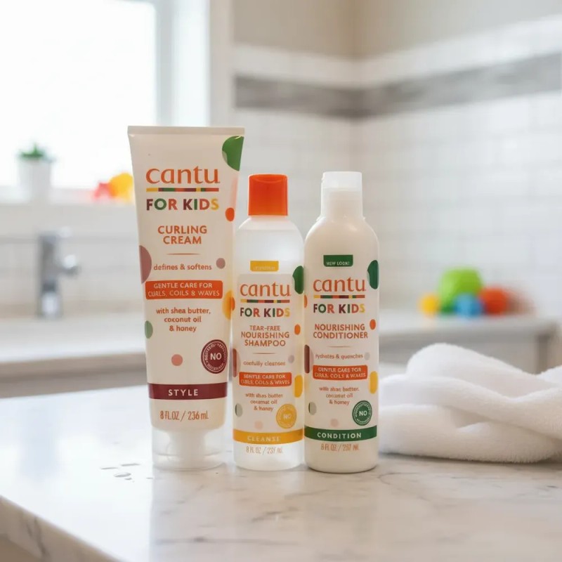 Kit Cantu For Kids Shampoo Y Acondicionador Crema Para Rizos