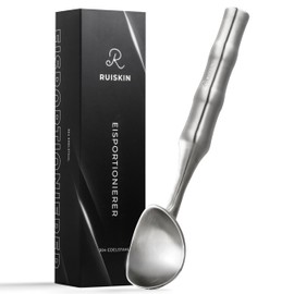 Ice Cream Scoop - Premium Stainless Steel Ice Cream Spoon - The Ideal Ice Cream Scoop - Must-Have In Every Household (Stainless Steel)