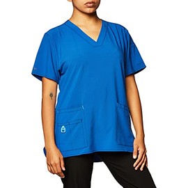 Carhartt Force Cross-Flex Women’s V-Neck Tech Top — Royal, Large