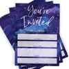 Printed Party Kids Birthday, Outer Space Galaxy, 25 Invitations and