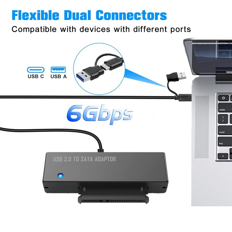 SATA to USB Adapter, USB 3.0 to SATA Hard Drive