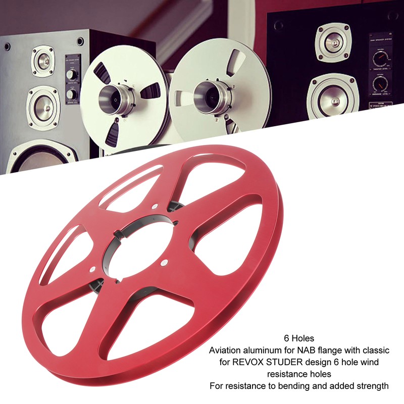 1/4 10.5 Inch Empty Tape Reel Aluminum Alloy 6 Hole