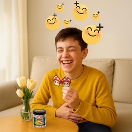 Positive Mushroom Jar with 60 Daily Affirmation Cards, Emotional Support Mushroom, Inspirational Mushroom Jar, Cute Friend Gifts, Mushroom Gifts, Feel Better Gifts, Mushroom Gifts For Women