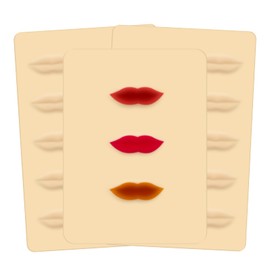BAMTTOO 3pcs/set 3D Fake Skin for Lips Tattoo Practice Lips Skin Microblading Practice Skins Silicone Tattoo Skin Cosmetic Makeup Lips Training for Tattoo Artists Beginners (1pc 3lips+2pcs 10lips)