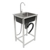 FXEIPOL Utility Sink Single Bowl Bar Kitchen Laundry Sink Floor