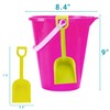 4E's Novelty 9" Large Sand Bucket with Shovel [12 Pack