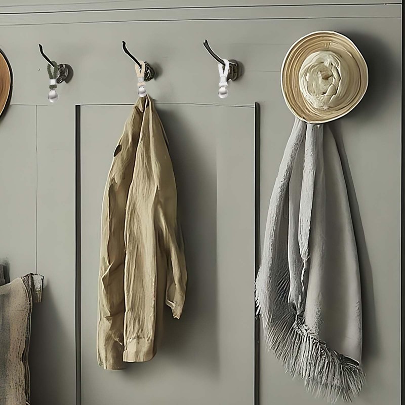 sourcing map 6 Pcs Tea Towel Clips with Cotton Loop
