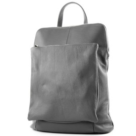 modamoda de T141 Women's Leather Backpack Shoulder Bag Handmade in Italy, Dark Grey2021