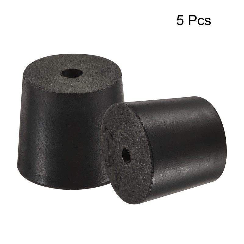 sourcing map Rubber Tapered Plug 24mm to 28mm with Hole