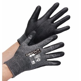 Weed DEXCUT DCP-795 Cut Resistant Level E Touch Panel Compatible Work Gloves, Thin, Equipment Construction, Metal Treatment, Medium Size, Dark Gray