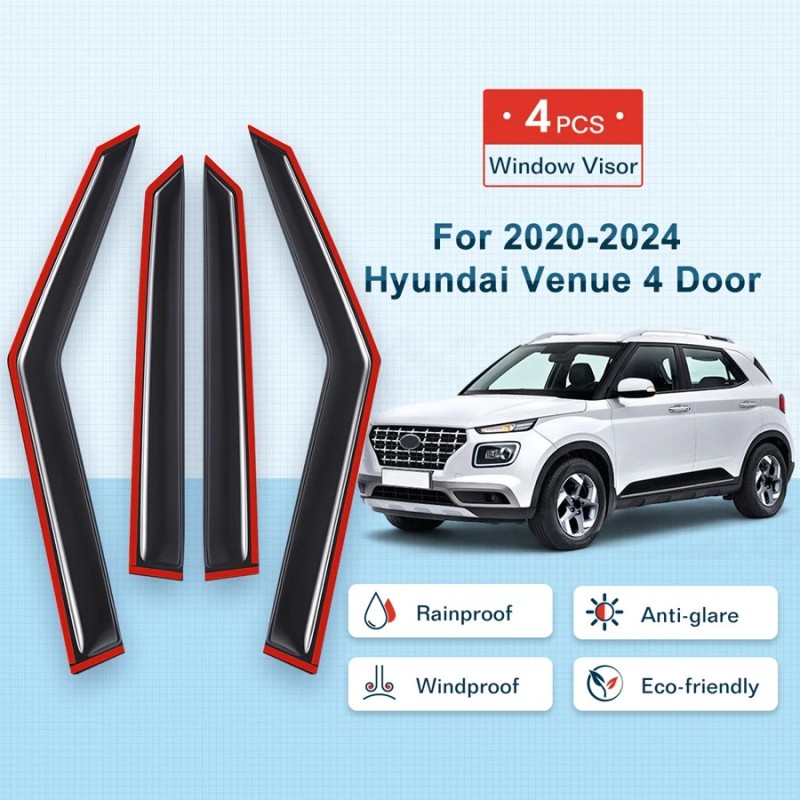 GEARZAAR For Hyundai Venue 2020-2024 Window Vent Visor Rain Guards