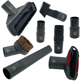 123539-7 123486-2 Replacement for DEWALT DCV501HB DCV501LN DCV5011H XCV11Z ADCV11Z XCV11 ADCV11 with 1-1/4 Inch & 1-3/8 Inch Vacuum Cleaner Attachments with Soft Horsehair Dust Brush Adapter Kits