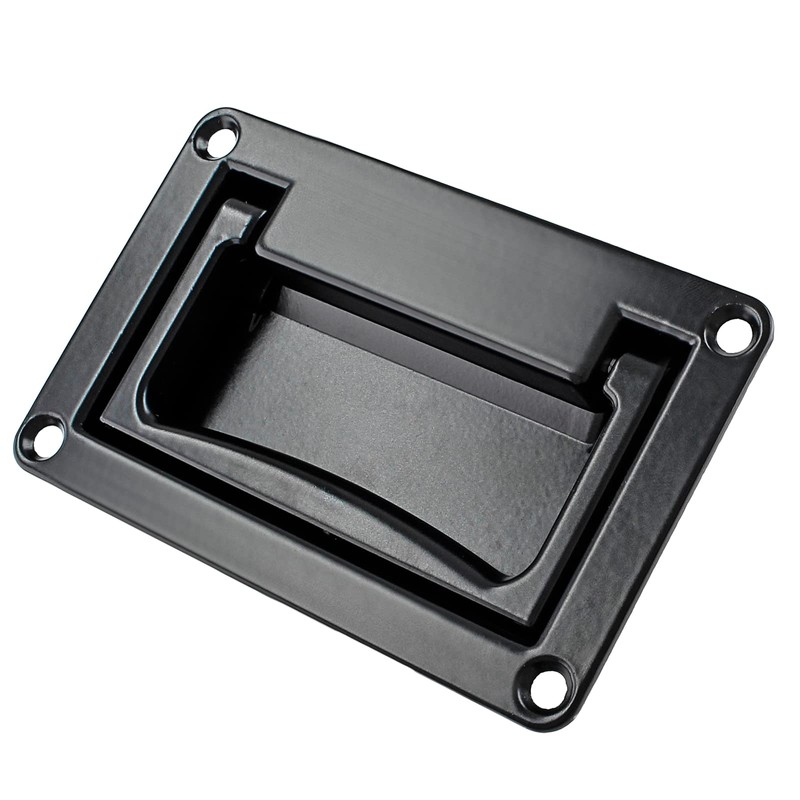 Biaungdo Concealed Recessed Pull Handle, Black Zinc Alloy Hidden Door