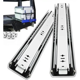 YENUO Heavy Duty Industrial Design Cold Rolled Steel Drawer Slides 12-60 Inch Full Extension Side Mount Ball Bearing Lock 120kgsize: 20in(500mm), color: Without Lock