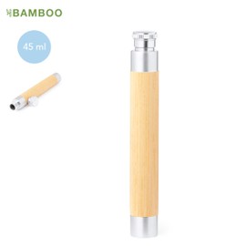 Hip Flask Shot Bottles in Ballpoint Pen Format for Jacket Pocket 45 ml for 2 Shots Each Bamboo Screw Cap Pack of 2