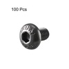 uxcell M3x5mm Button Head Hex Socket Cap Screw Bolt Black