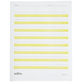 Abilitations Hi-Write Beginner Paper, Level 2, Pack of 100,89662,Yellow/White