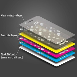 BadgeZoo RN Badge Buddy - Purple with Medical Icons - Vertical Badge Id Card for Register - 20