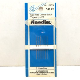 EZ International 6 pk Counted Cross Stitch Tapestry needles #26 England NOS