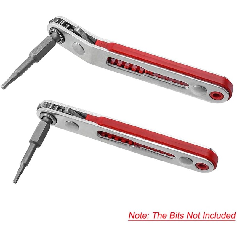 Bestgle 2pcs Mini Ratchet Wrench Set, 1/4" Drive Socket High