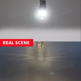 AUIMSOCO For Jeep Compass 2011-2020 White 7443/7440 LED Turn Signal Parking Light Bulbs