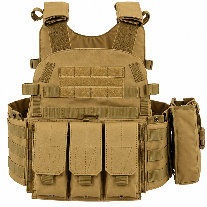 Military Tactical Vest – Adjustable Tactical Gear Carrier for Airsoft,