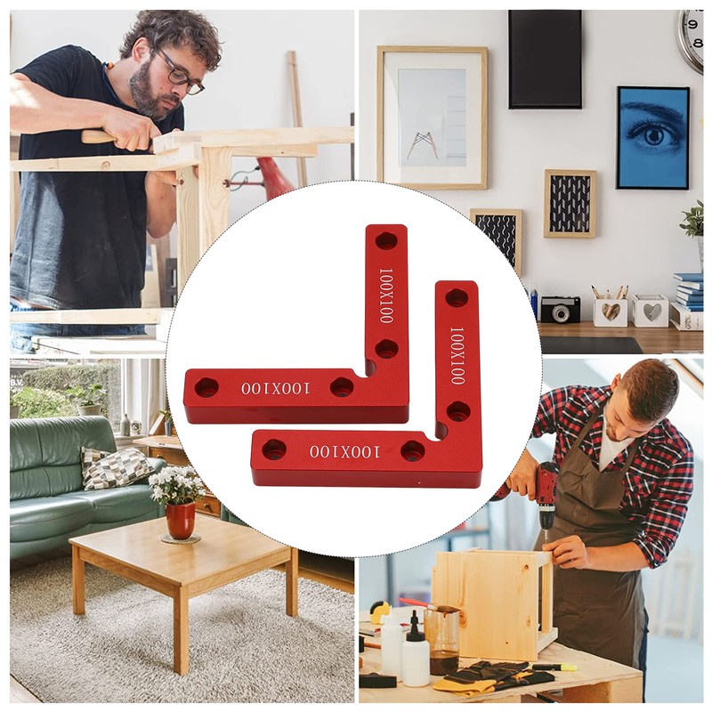 90 Degree Positioning Square 100x100mm Right Angle Clamp Aluminum Alloy