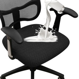 FORCHEER Waterproof Office Chair Seat Cover 20x20 1 Piece Strechable Jacquard Mesh Office Chair Seat Slipcover for Desk Chair Washable Replacement