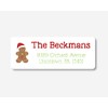 60ct - Christmas Return Address Labels, Gingerbread Return Address Stickers,