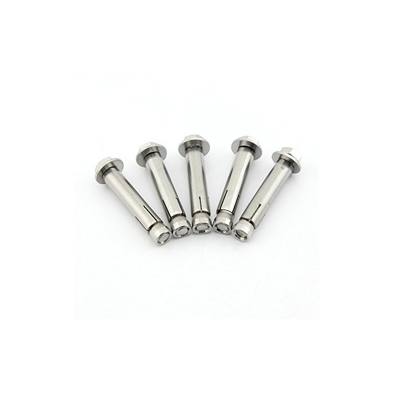 Yasorn 5-pack Stainless Steel External Hex Expansion Bolt M8x60mm