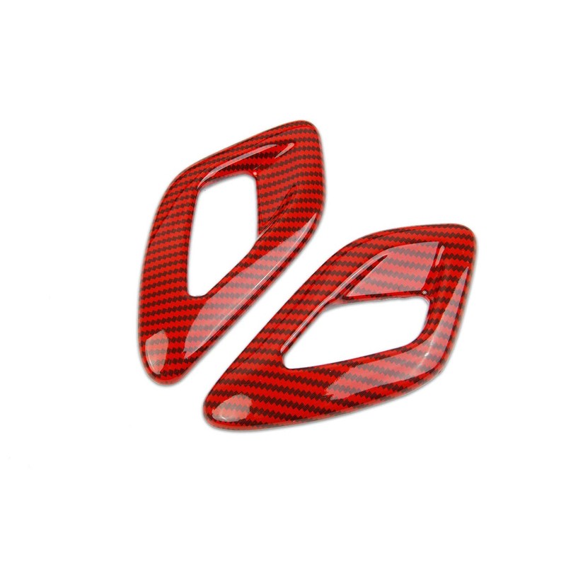 Korlot Red Carbon Fiber Interior Door Handle Cover Trim Accessories