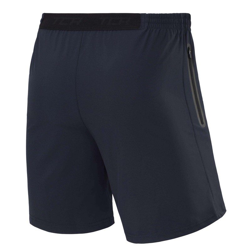 TCA Elite Tech Running Shorts Men's with Zip Pockets, blue,