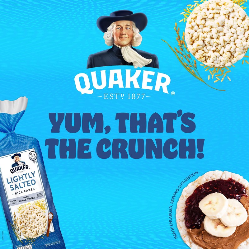 Quaker Large Rice Cakes, Gluten Free, Lightly Salted + Salt