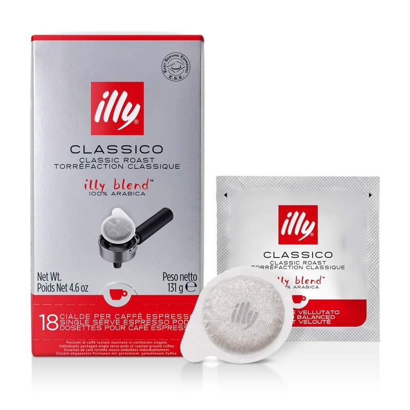 Illy Blend Pods Individually Wrapped Medium Roast (Classico) 18P Pod