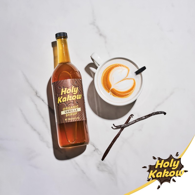 Holy Kakow Cafe Organic Vanilla Syrup - Vanilla Syrup, Coffee