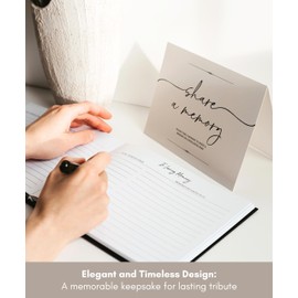 Lamare Funeral Guest Book for Memorial Service – Elegant Celebration of Life Guest Book and in Loving Memory Guest Book - Condolences Book for Funeral