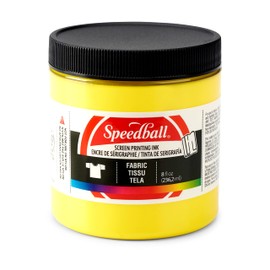 Speedball Fabric Screen Printing Ink, 8-Ounce, Yellow for T-Shirt and Silkscreen Printmaking