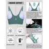 KIMTREE Sports Bra with Padding, U Back Sports Bras for
