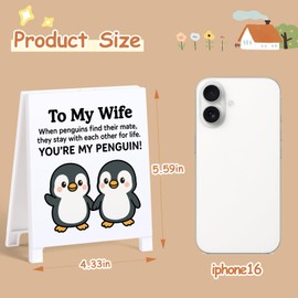 Birthday Gifts for Her Wife from Husband Mothers Day to My Wife Emotional Penguin Office Desk Decor You're My Penguin Romantic Confession Gifts for Wedding Anniversary Mother's Day Cute Home Decor