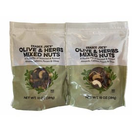 Trader Joe's Olive & Herbs Mixed Nuts, 10 oz (Pack of 2)