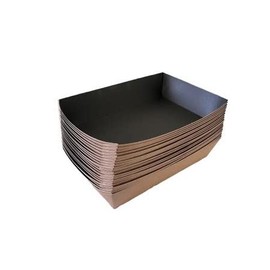 20 Open Food Tray, Kraft Paper Food Tray, Hot and Cold Food Tray, Premium Quality, Leak Resistant Food Tray, Webbed Food Tray (Trays Only)