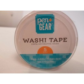Pen+Gear 5 Rolls Washi Tape DIY Masking Scrapbooking Paper Decor Adhesive Sticker Craft l