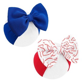YanJie 2PCS 6'' Baseball Themed Hair Bows Headbands for Baby Girls Softball Accessories for Newborns Infants Toddlers Sports Party Head Bow Wrap