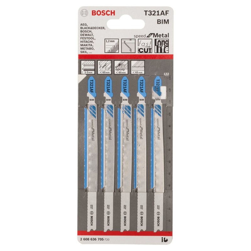 Bosch 2608636705 Jigsaw Blade"T 321 AF" (5 Piece)